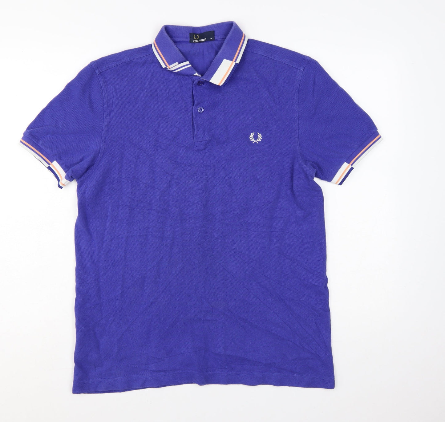Fred Perry Men's Blue Cotton Polo Shirt M Regular Fit