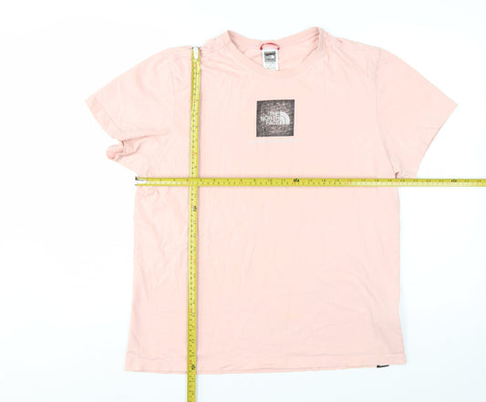 The North Face Men's Pink Graphic Logo Cotton T-Shirt Size L