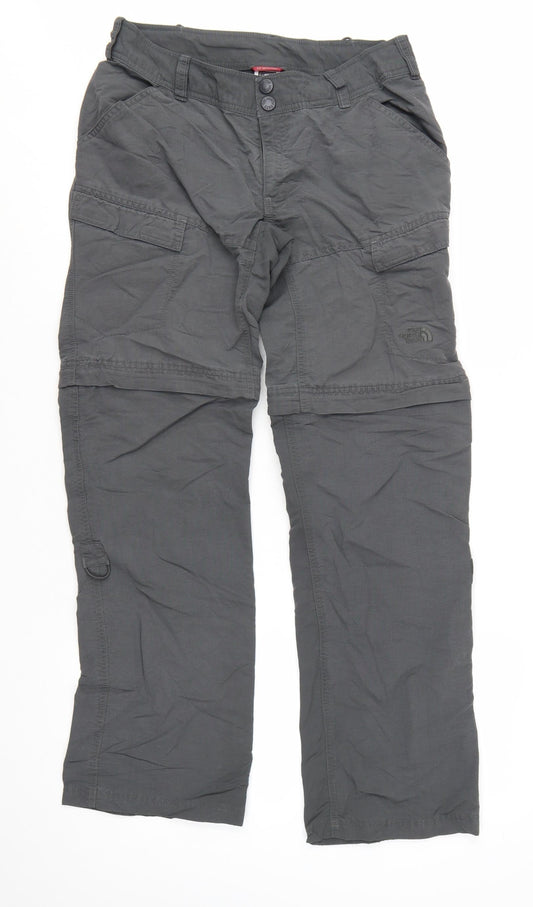 The North Face Womens Grey Cargo Convertible Trousers Size 6