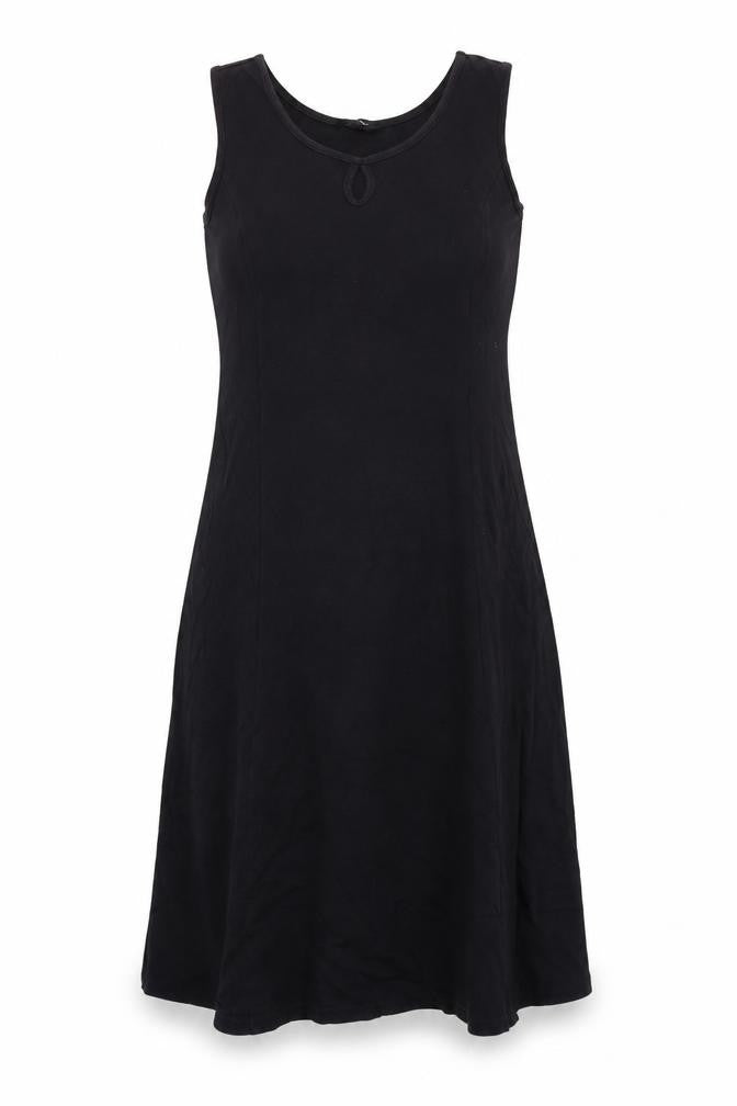 Wardrobe Women’s Black Cotton A-Line Sleeveless Dress Size 16