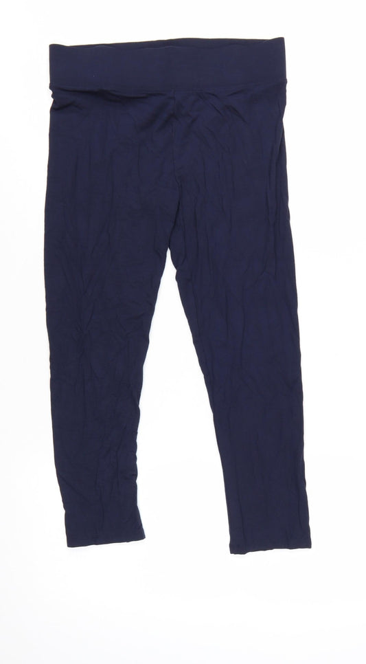 Marks and Spencer Women's Blue Size 10 Ankle Leggings
