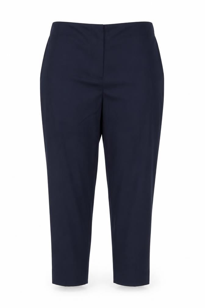 Marks & Spencer Women's Blue Size 12 Regular Stretch Tapered Trousers