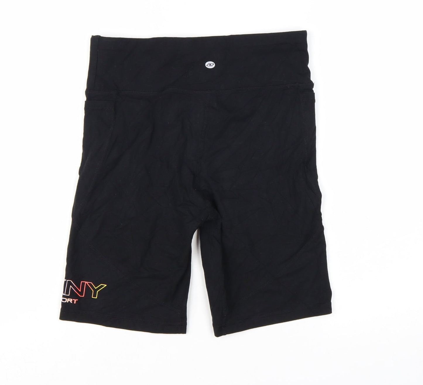 DKNY Women’s Black Biker Activewear Shorts Size M Stretch Sport