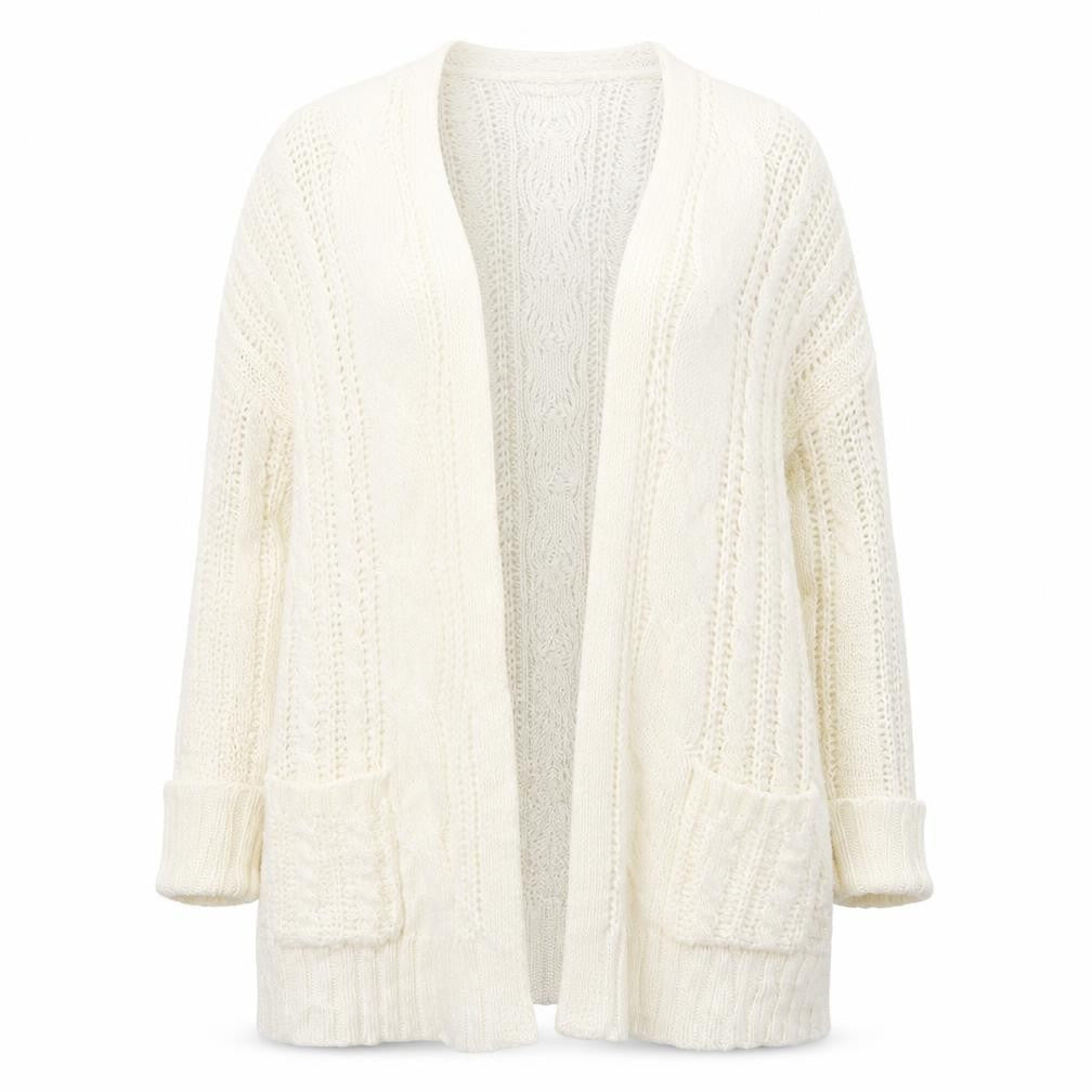 Next Women’s Ivory Cable Knit Long Sleeve Cardigan Size S