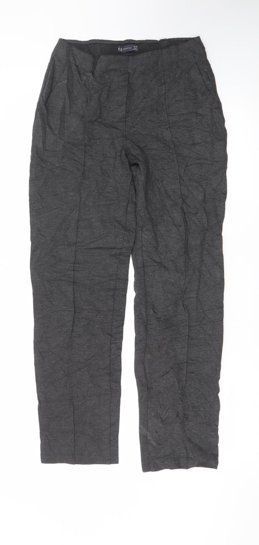 Marks and Spencer Women’s Grey Regular Fit Jersey Trousers Size 10