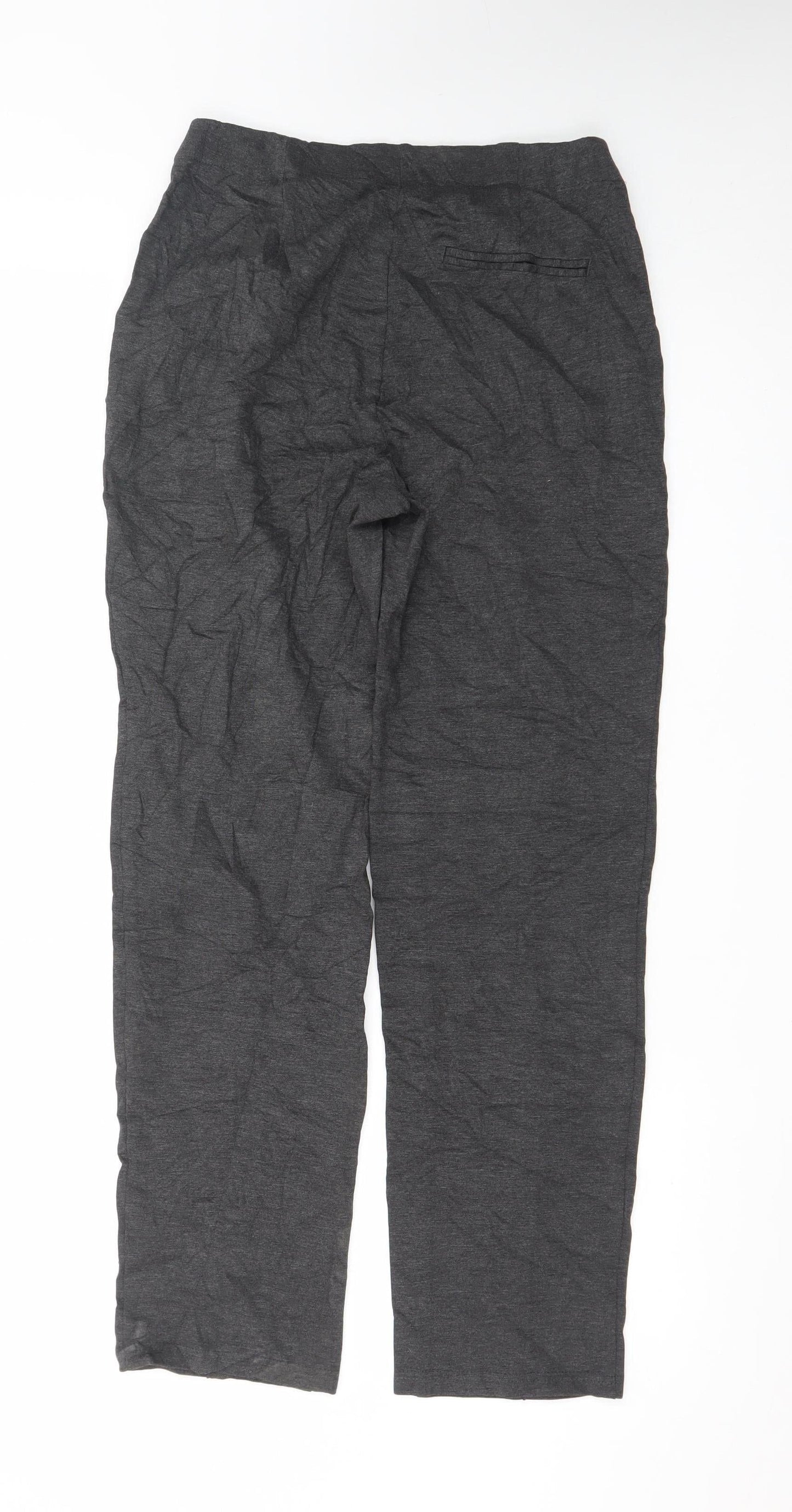 Marks and Spencer Women’s Grey Regular Fit Jersey Trousers Size 10