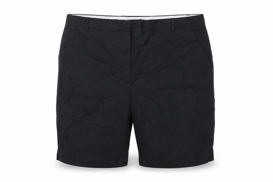 Front view of Marks & Spencer Men's Black Chino Shorts, size 20, Regular Fit