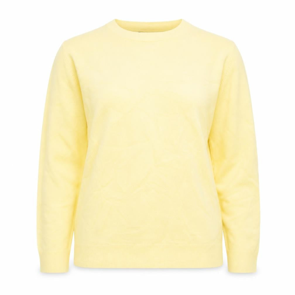 Marks & Spencer Women Yellow Crew Neck Cotton Jumper Size 14