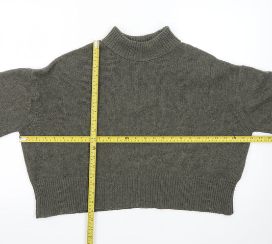 Anine Bing Women’s Grey Cashmere Mock Neck Jumper Size S