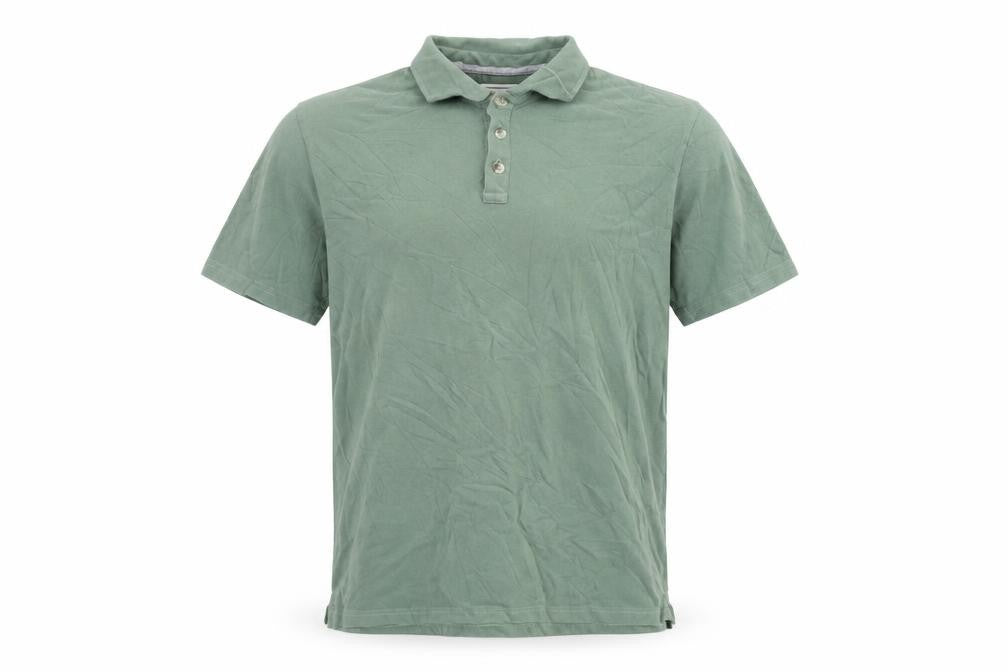 John Lewis Men's Green Cotton Short Sleeve Polo Shirt M