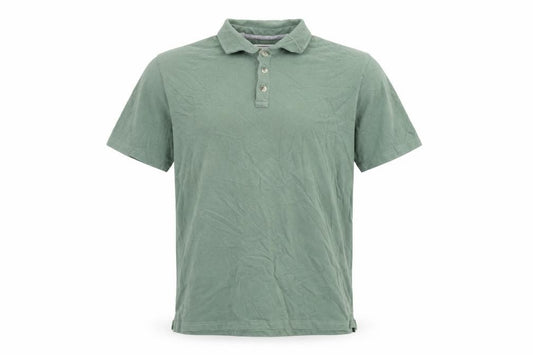 John Lewis Men's Green Cotton Short Sleeve Polo Shirt M