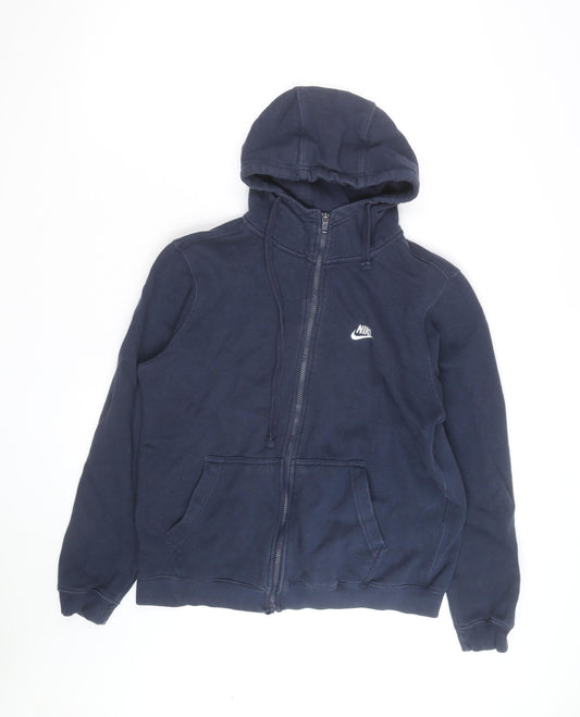 Nike Men's Blue Full Zip Hoodie Medium Fleece Sportswear