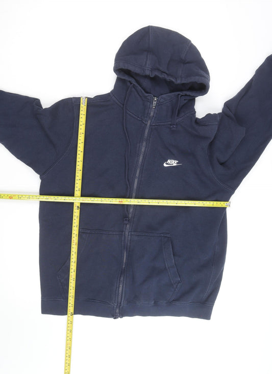 Nike Men's Blue Full Zip Hoodie Medium Fleece Sportswear