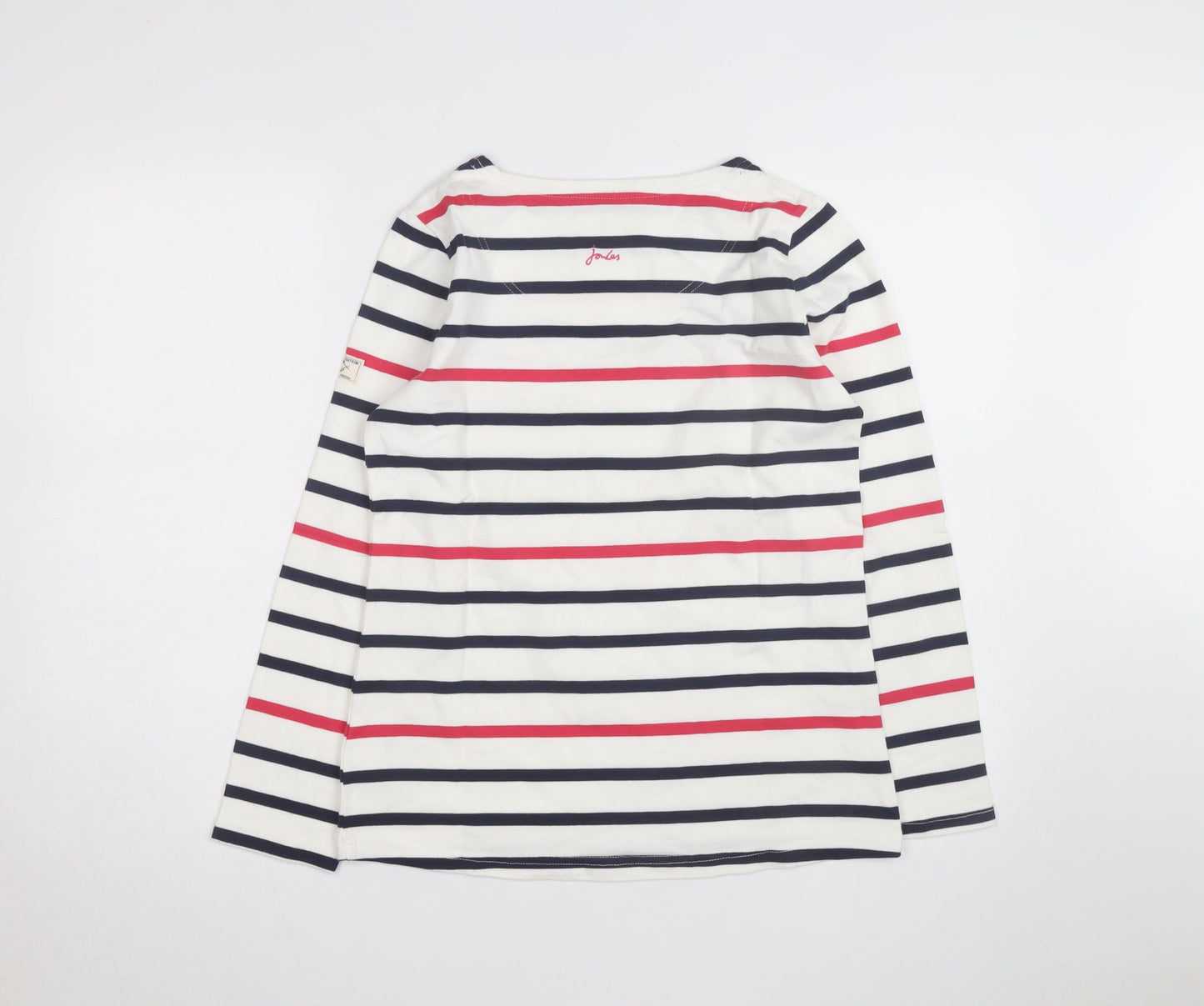 Joules Women’s Multicoloured Striped Long Sleeve Cotton T-Shirt Size 10