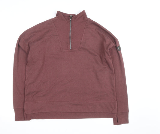 Trespass Men's Brown 1/4 Zip Pullover Sweatshirt Size L