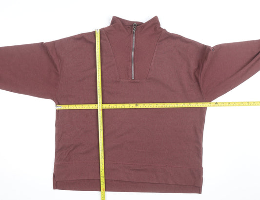 Trespass Men's Brown 1/4 Zip Pullover Sweatshirt Size L
