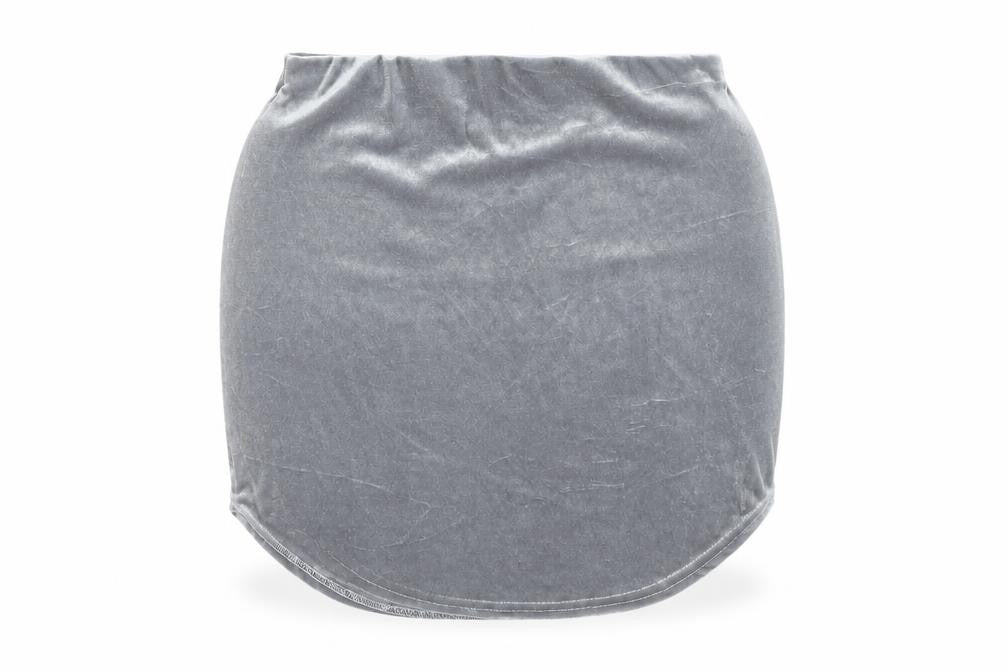 Misspap Women’s Grey Velvet Stretch Pencil Skirt Size 10