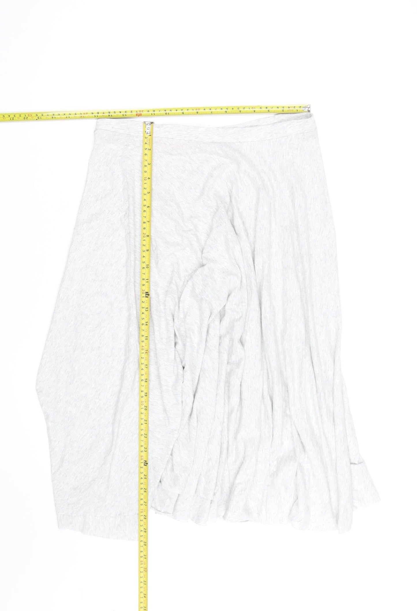 White Stuff Women's Grey Size 12 A-Line Jersey Midi Skirt