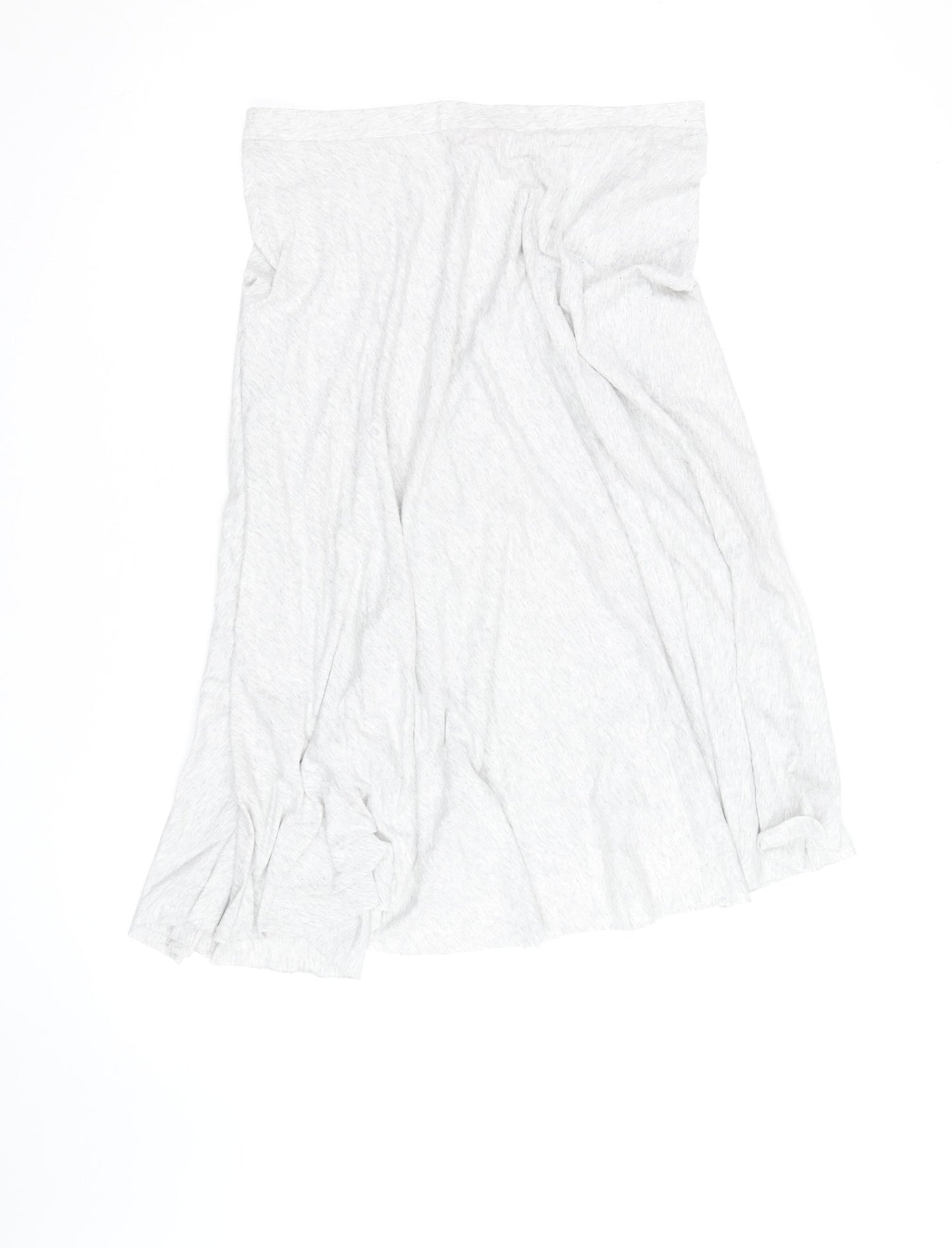 White Stuff Women's Grey Size 12 A-Line Jersey Midi Skirt