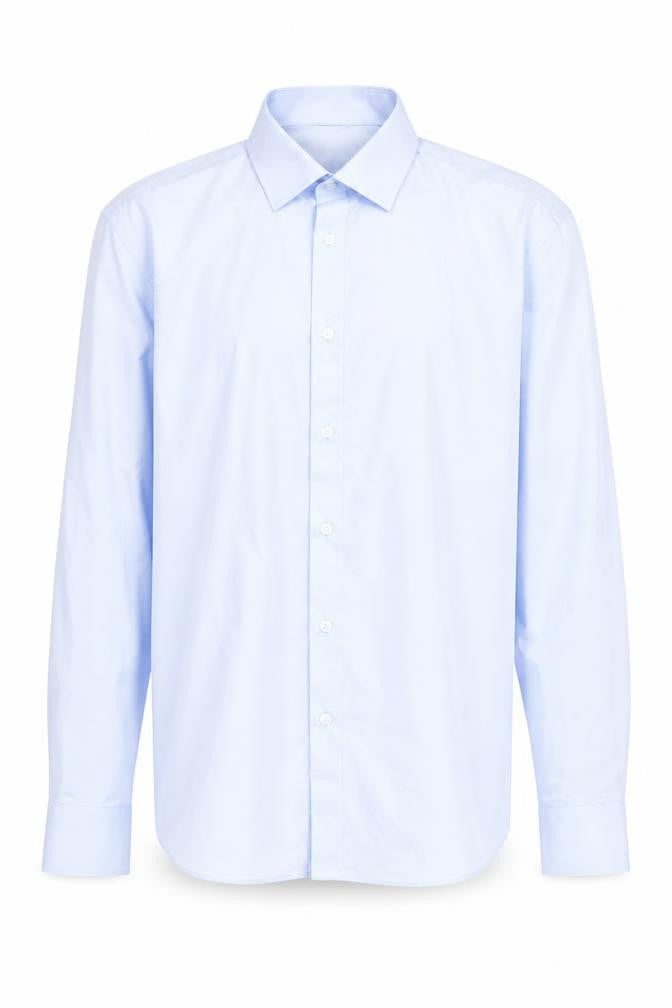 Marks & Spencer Men's Blue Slim Fit Long Sleeve Button-Up Shirt Size 16