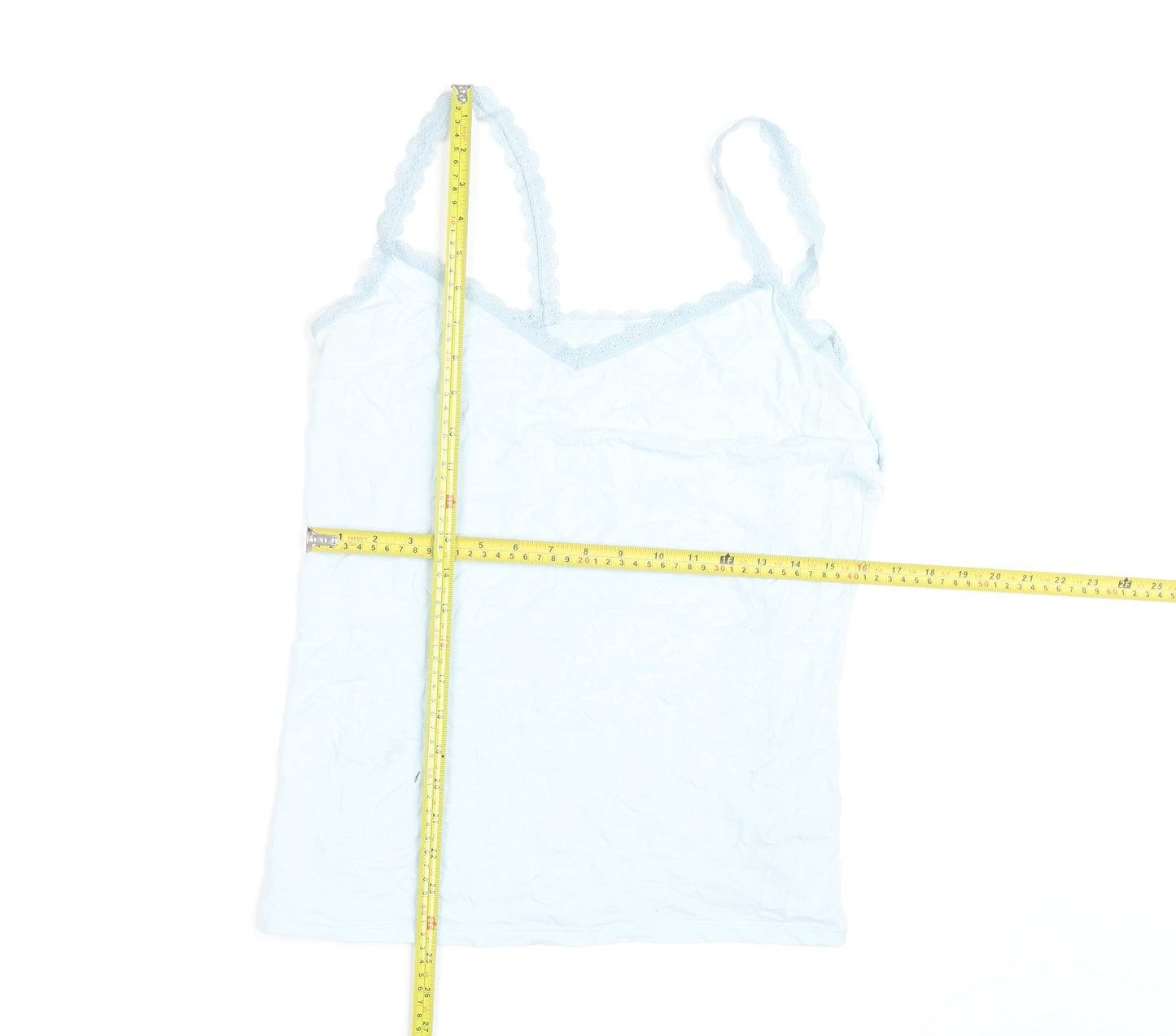 Marks and Spencer Women's Blue Lace Trim Camisole Vest Top Size 20