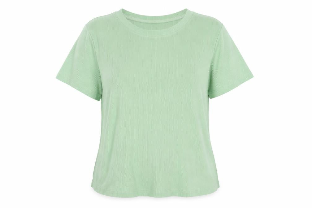 Next Women Green Short Sleeve Cotton Pullover Jumper Size 12