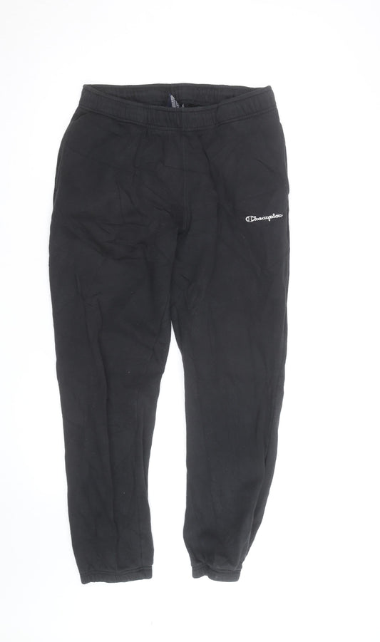 Champion Men's Black Fleece Jogger Trousers Size L