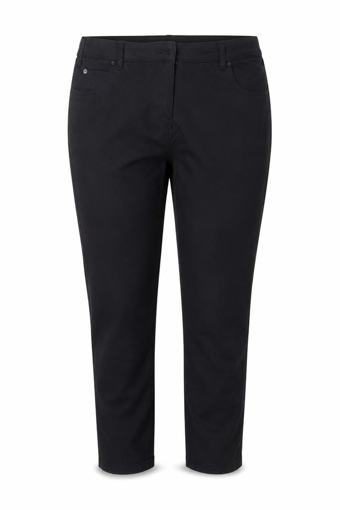 Regatta Women Black Slim Fit Cotton Stretch Trousers Size 16