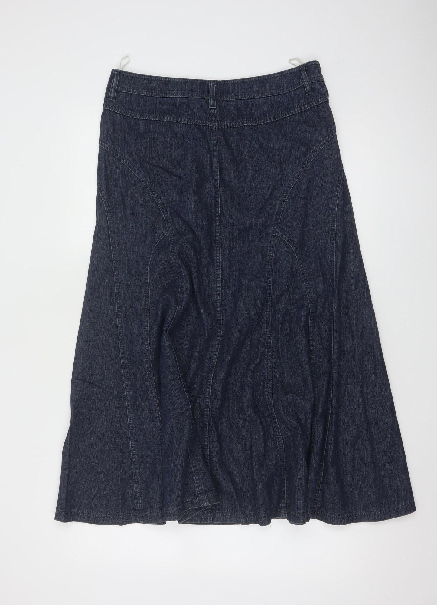 Marks and Spencer Women’s Blue Denim A-Line Midi Skirt UK 12