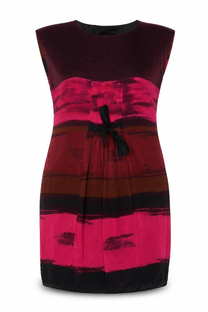 Laura Ashley Women’s Multicoloured Shift Dress UK 18 Silk Cotton Knee Length
