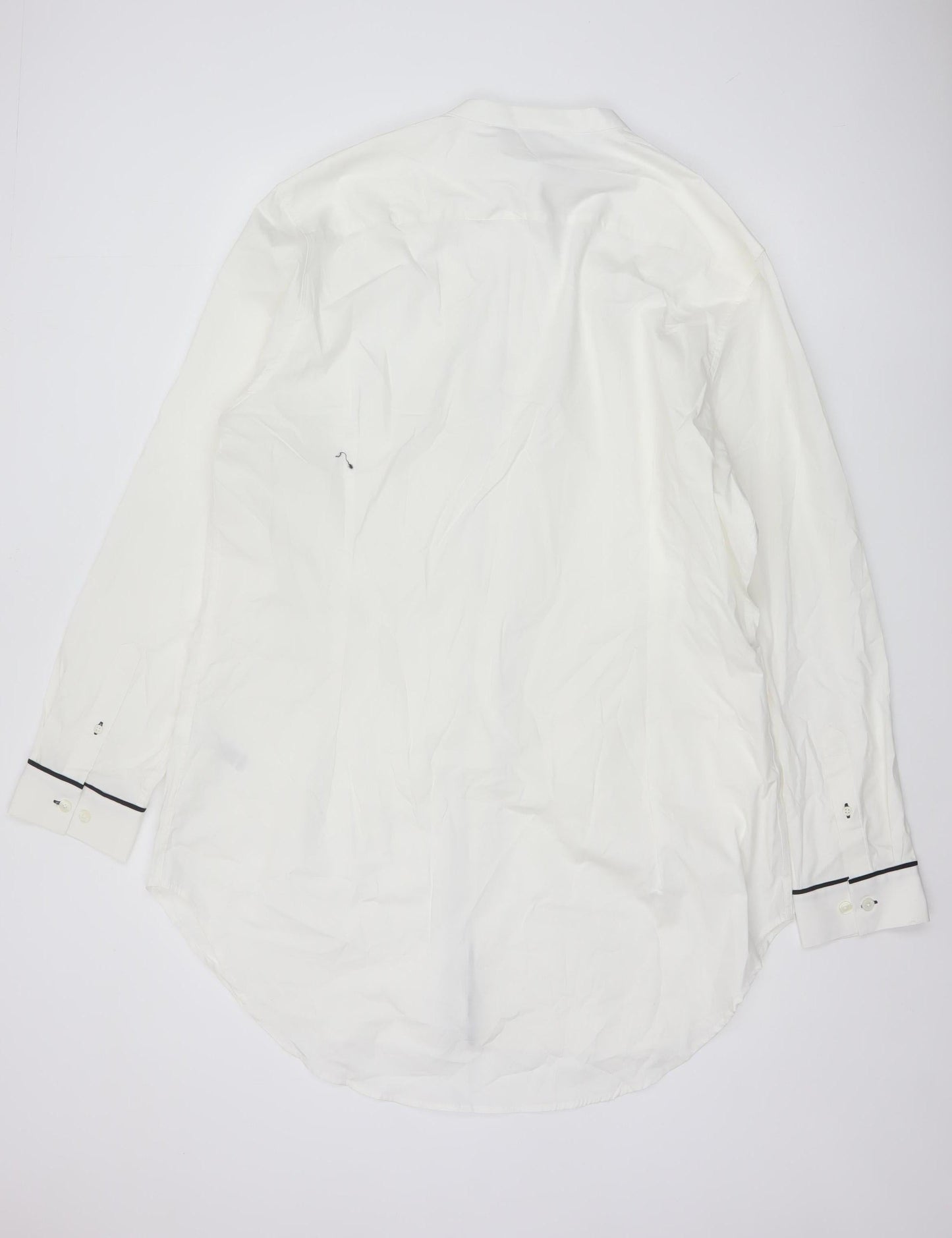 ASOS Men’s White 3XL Regular Fit Band Collar Long Sleeve Shirt