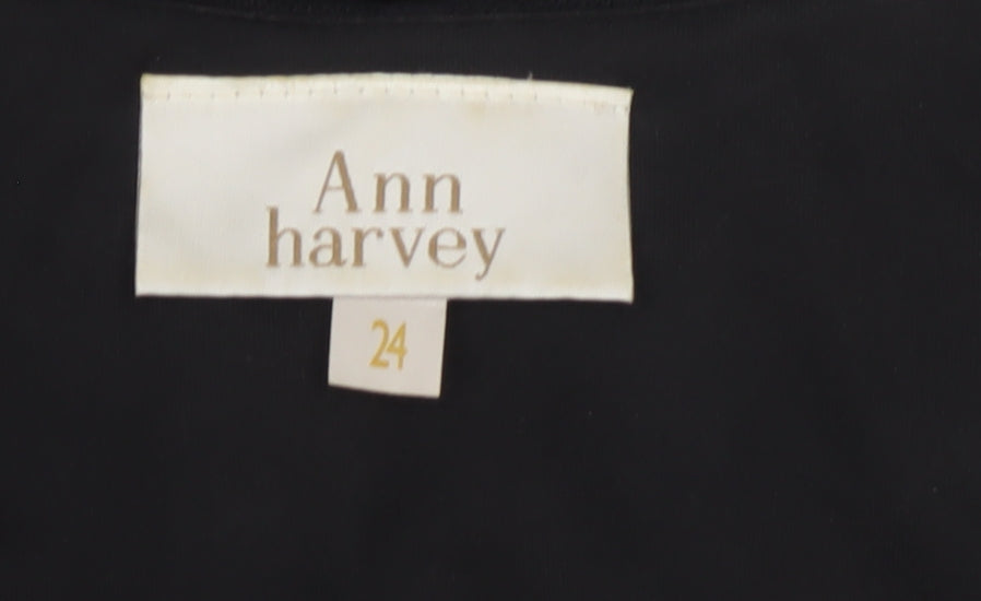 Ann Harvey Women's Black Size 24 Sleeveless Shift Dress