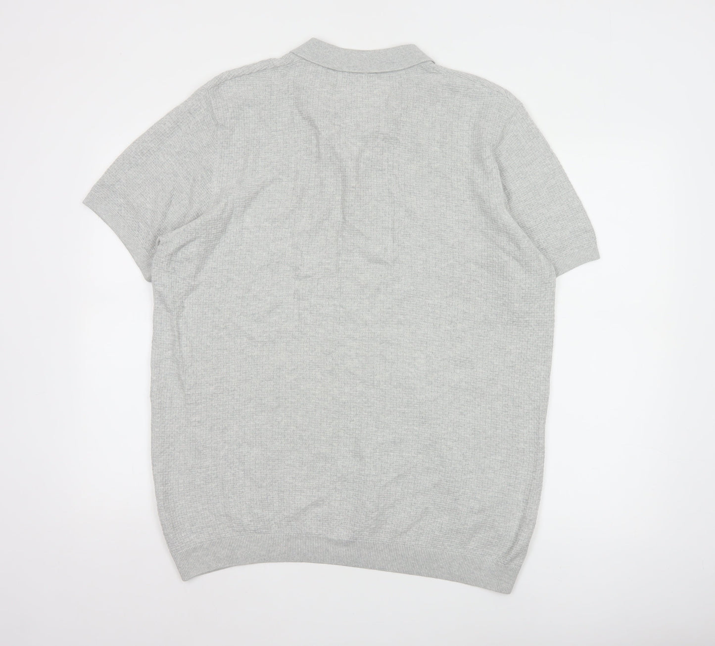 Nines Collection Men's Grey Short Sleeve Polo Shirt XL Classic Fit