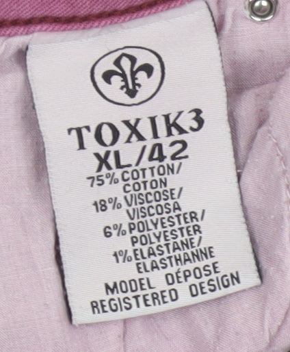 Toxik3 Womens Pink Skinny Denim Jeans XL Slim Fit Stretch