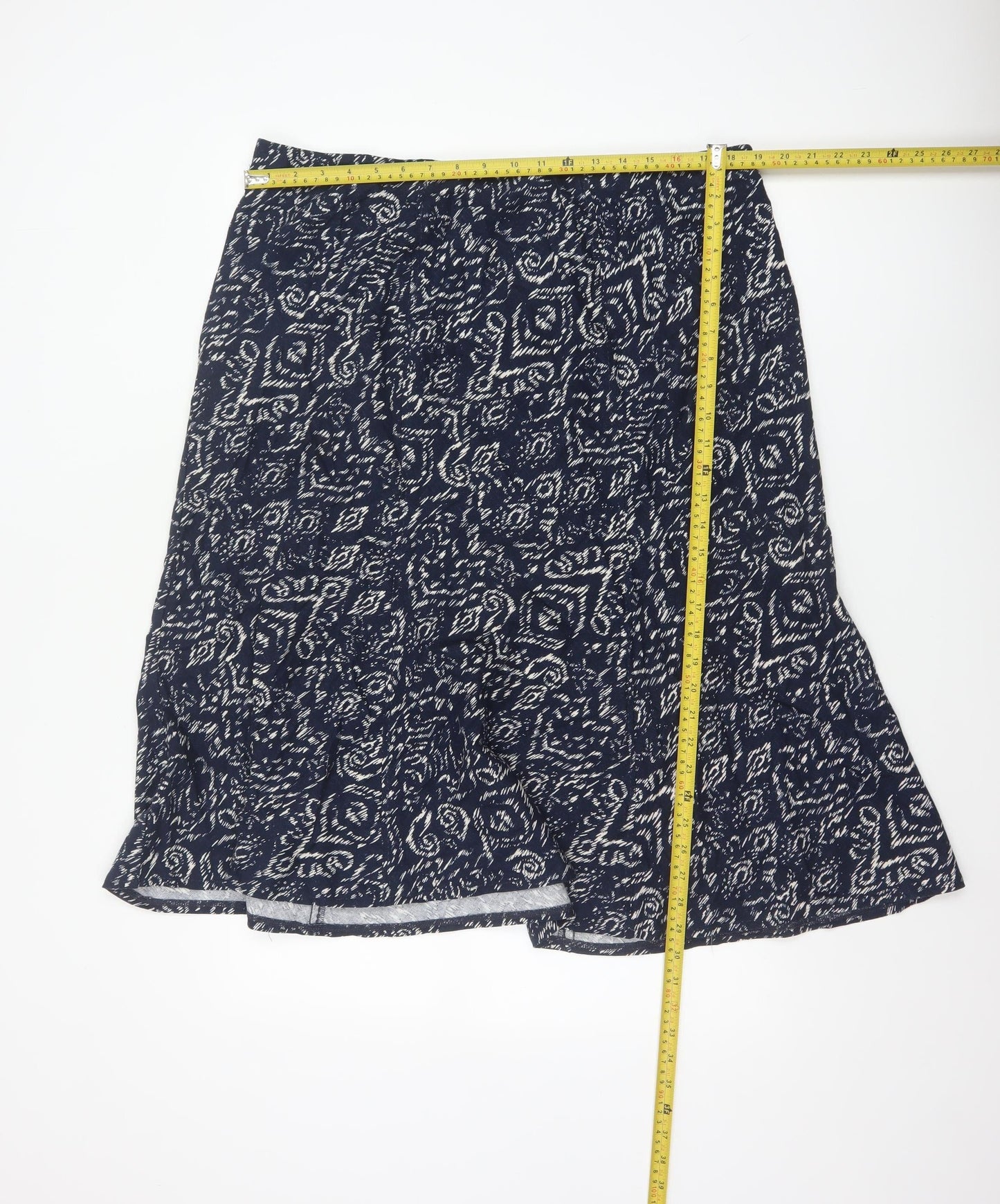 Isle Collection Women's Blue A-Line Linen Skirt Size 20