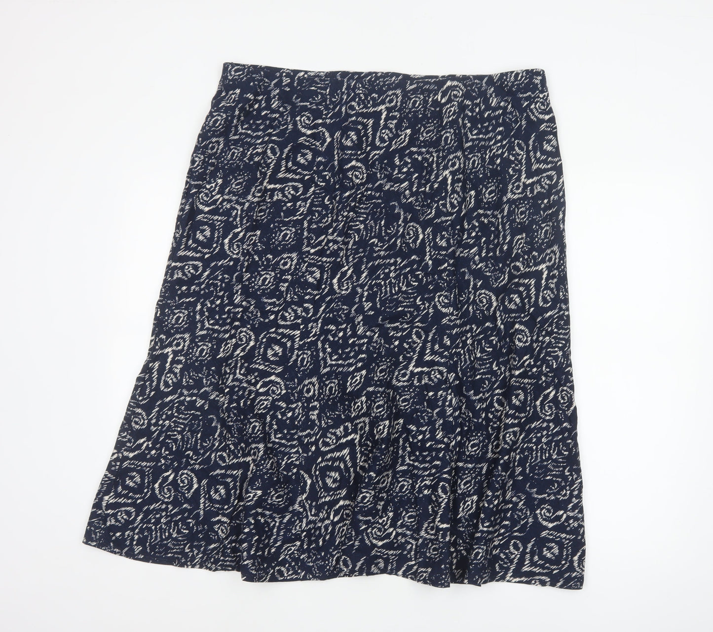 Isle Collection Women's Blue A-Line Linen Skirt Size 20