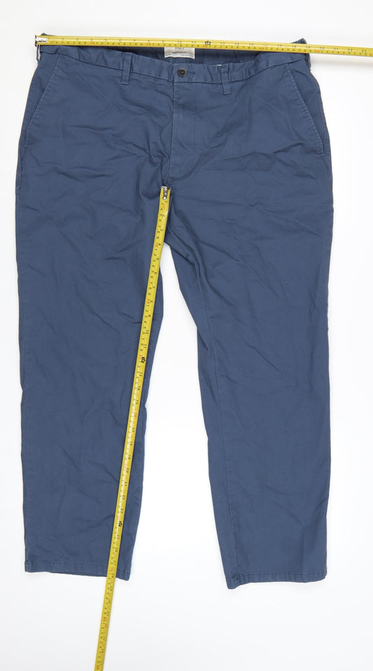 Marks and Spencer Men’s Blue Regular Fit Chino Trousers 40x29
