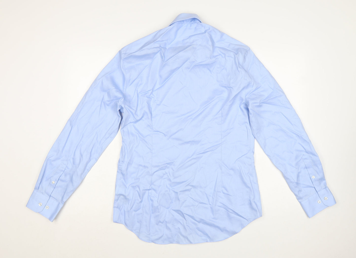 Marks and Spencer Men's Blue Slim Fit Non-Iron Dress Shirt 15.5in