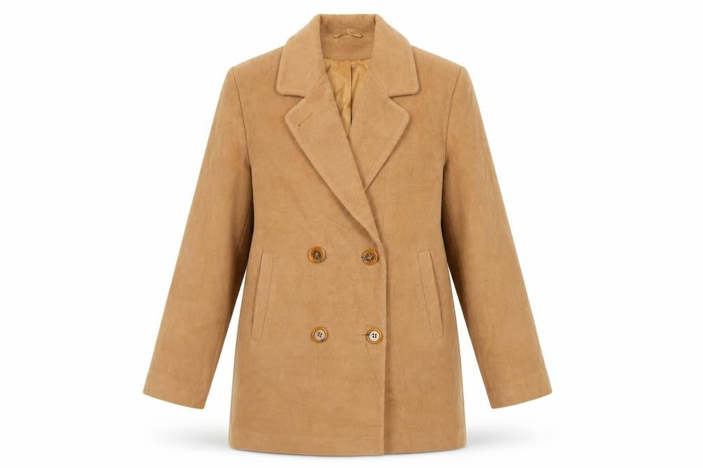 Forecaster Boston Women’s Beige Wool Pea Coat Size 8P