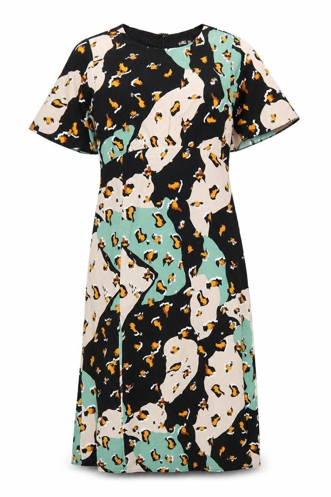 Girl In Mind Women's Multicoloured Animal Print Midi Shift Dress Size 12