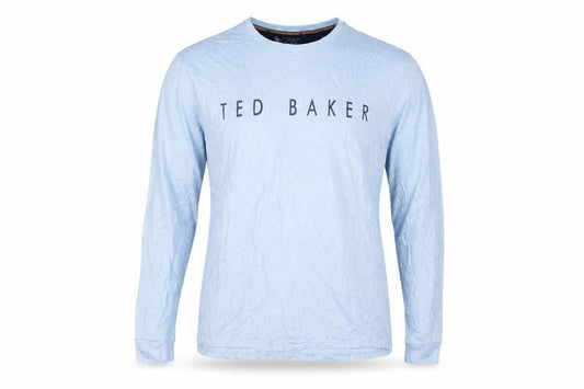 Ted Baker Men's Blue Long Sleeve Pyjama Top XL Cotton Blend