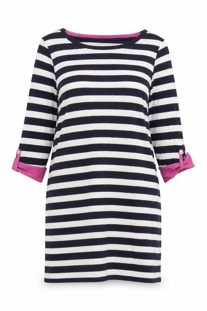 Marks & Spencer Women’s Multicoloured Striped T-Shirt Dress Size 14