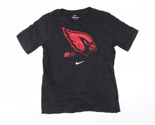 Nike Boys Black 14-16 Years American Football Logo Graphic T-Shirt