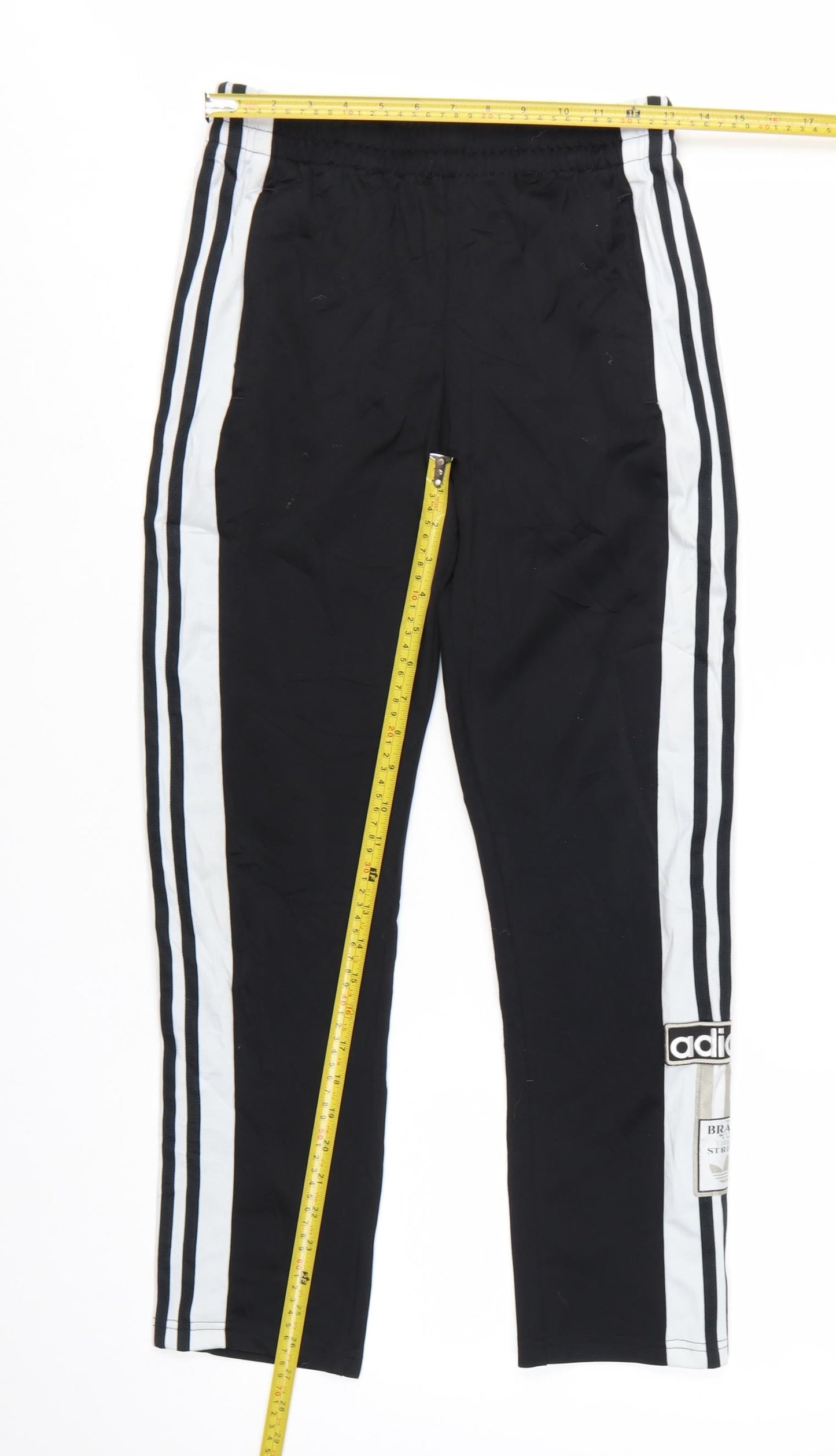 adidas Boys Black Jogger Trousers 12-13 Years with Side Stripes