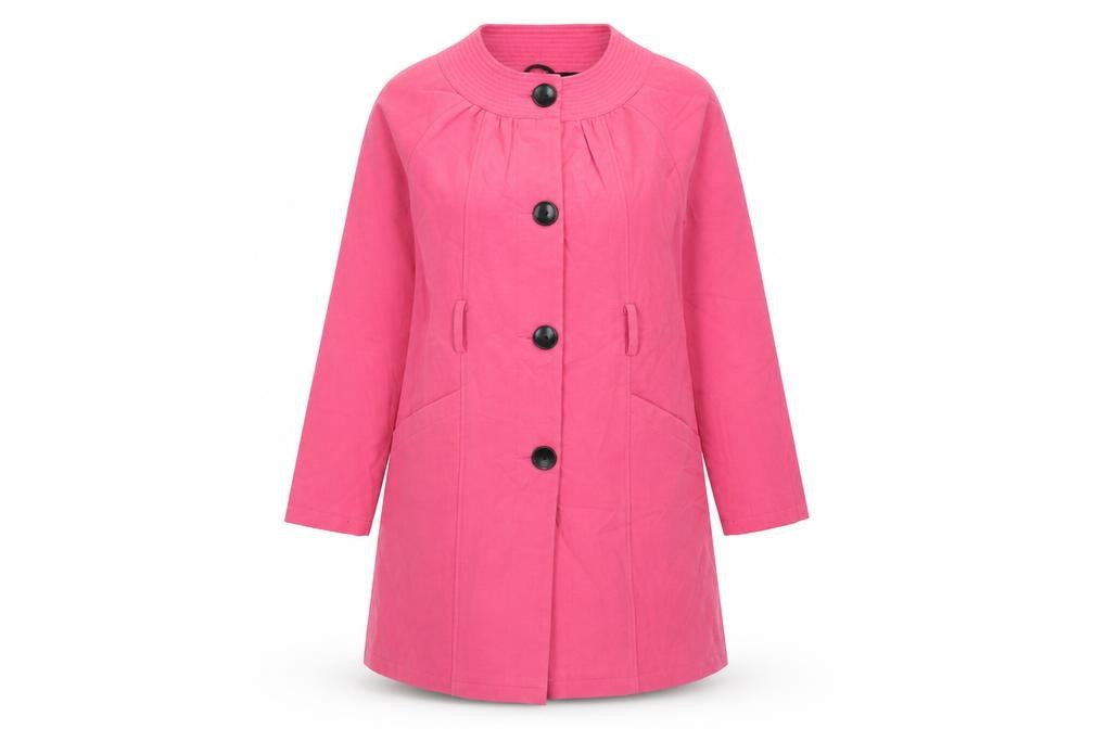 New York Laundry Women's Pink Mid-Length Button Coat Size 12