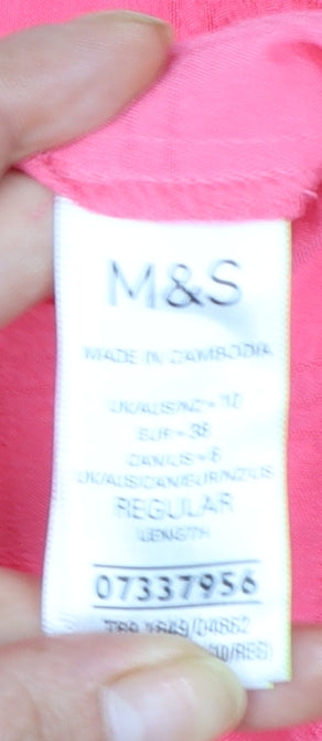 Marks and Spencer Women’s Pink Midi Shirt Dress Size 10