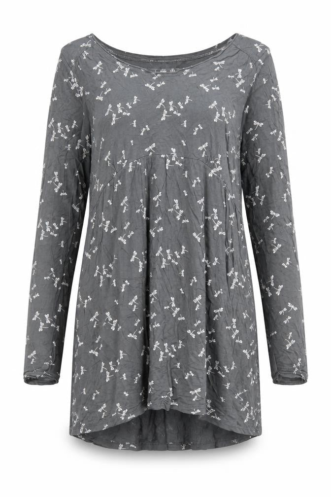 Fat Face Womens Grey Long Sleeve A-Line Dress Size 16