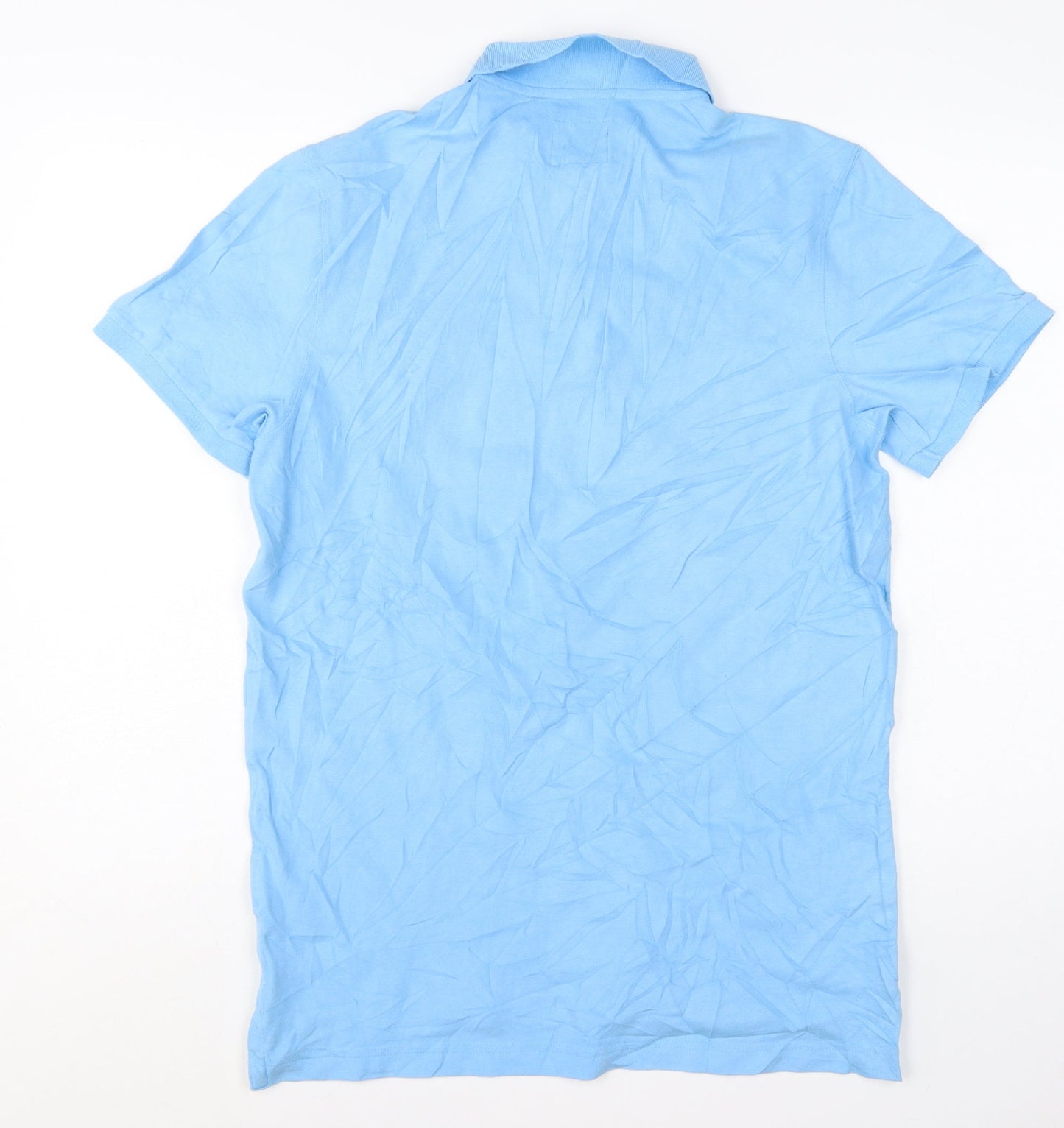 Abercrombie & Fitch Men's Blue Slim Fit Cotton Polo Shirt M