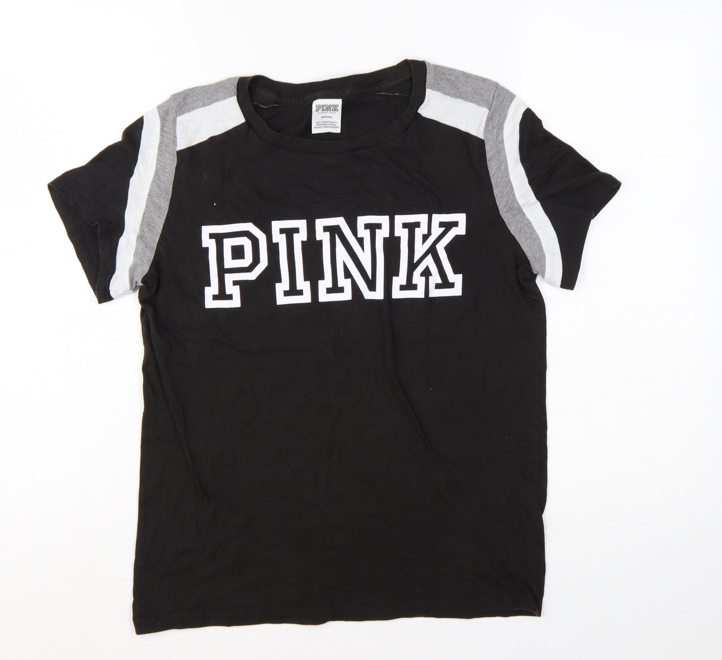 Victoria's Secret PINK Womens Black M Raglan T-Shirt