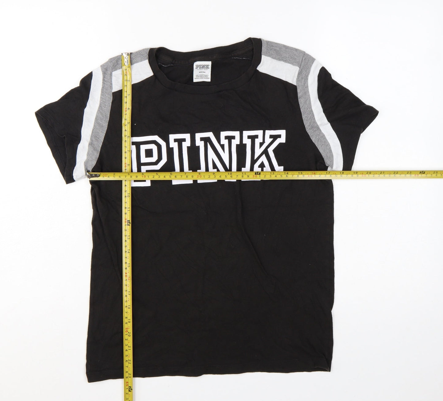Victoria's Secret PINK Womens Black M Raglan T-Shirt